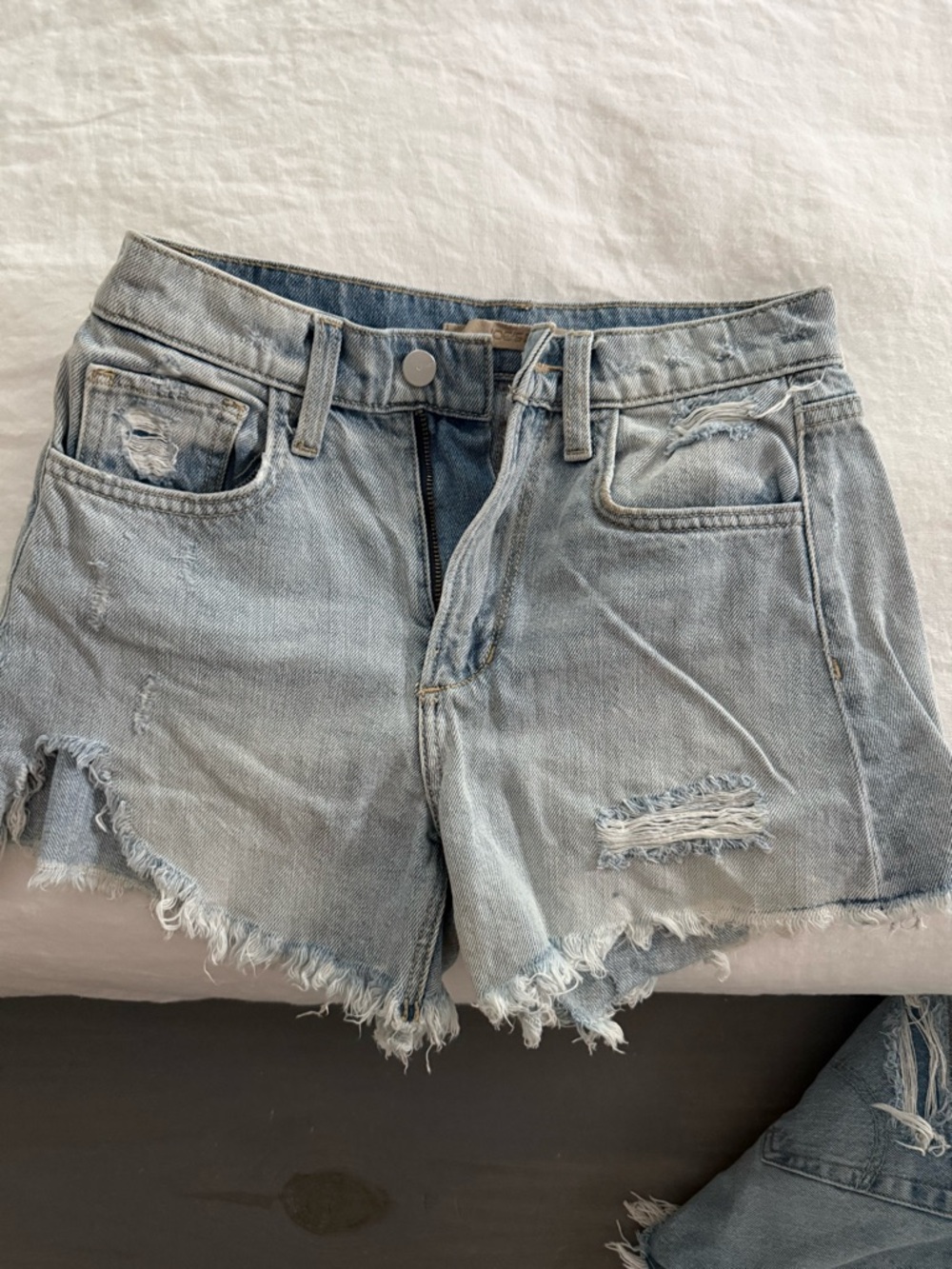 Joe's Jeans Light Wash Distressed Denim Cutoff Shorts